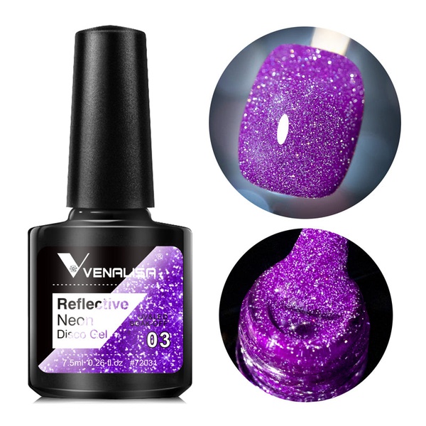 Venalisa Reflective Neon Disco Gel Uv Led G L Lakk Ml Bd