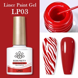 Born Pretty Liner Paint Gel 10 ml - LP03 - Piros