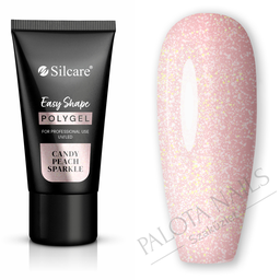 Silcare Easy Shape Poly Gel 30g - Candy Peach Sparkle