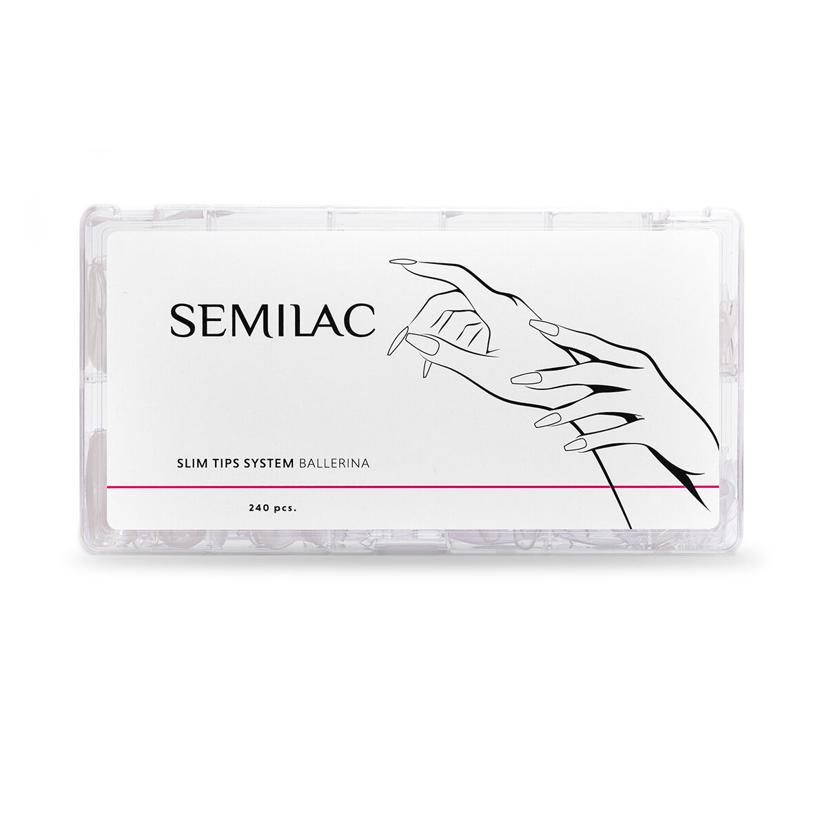 SEMILAC Soft Gel Tip - 240 db - Ballerina