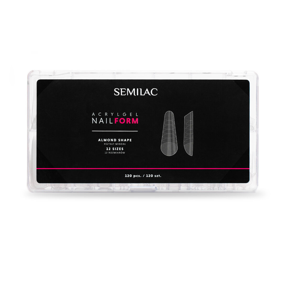 SEMILAC Acryl Gel Tip - 120 db - Orosz mandula