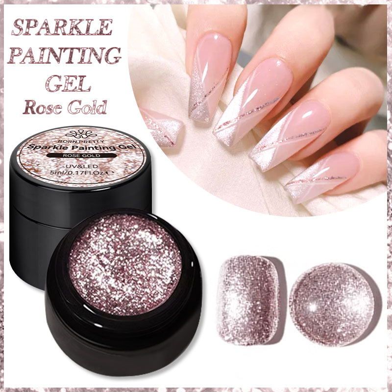 Born Pretty Sparkle Painting Gel 5ml - No.02 Rose Gold