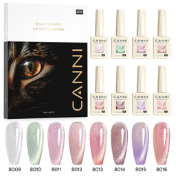 CANNI HEMA FREE  szett 8x9ml - Pink Planet Cat Eye Collection