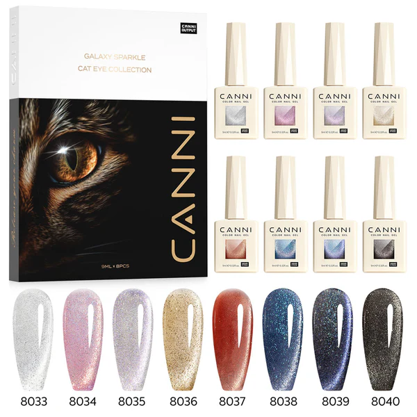 CANNI HEMA FREE  szett 8x9ml - Interstellar Cat Eye Collection