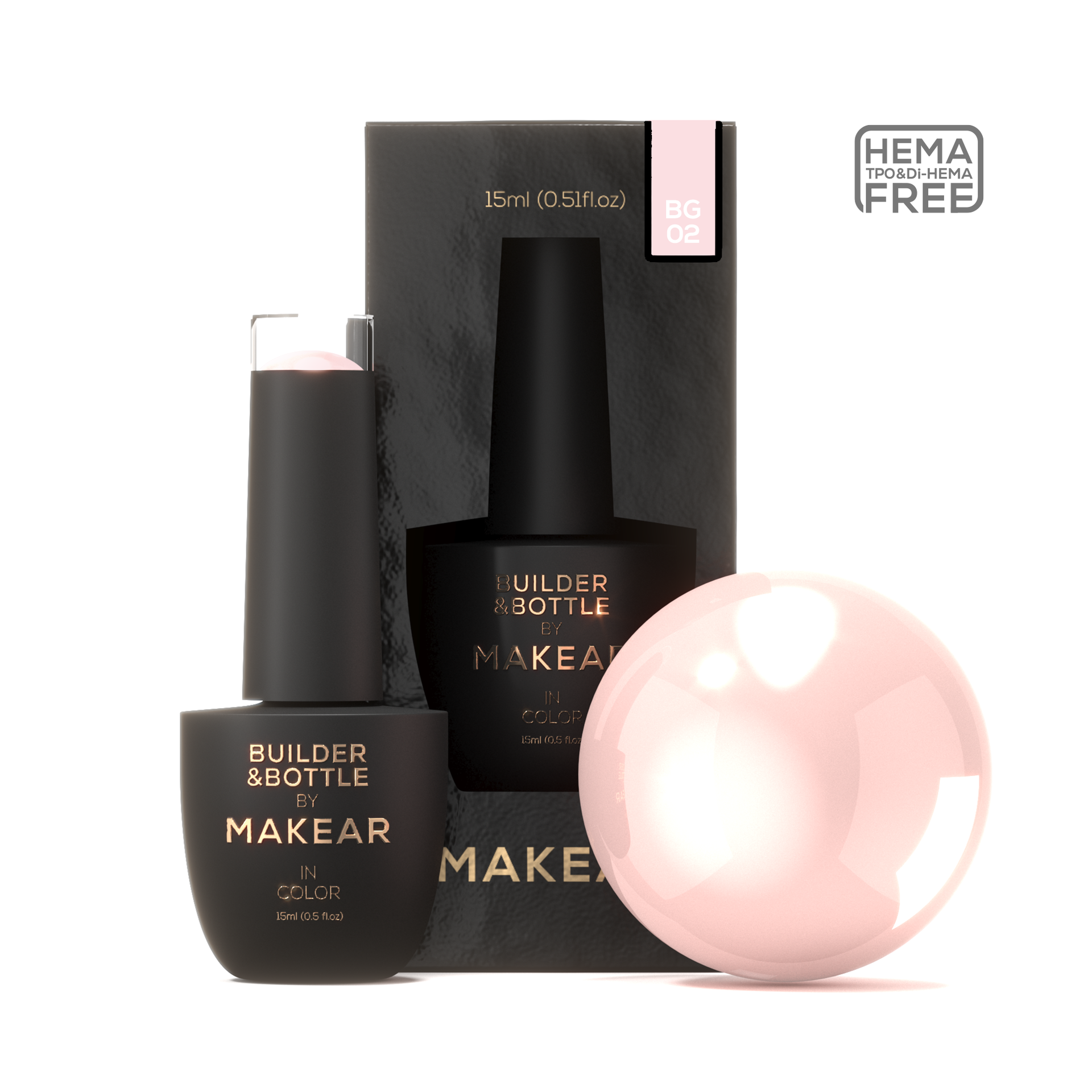 MAKEAR Builder&Bottle Base 15 ml - HEMA-FREE - BG02