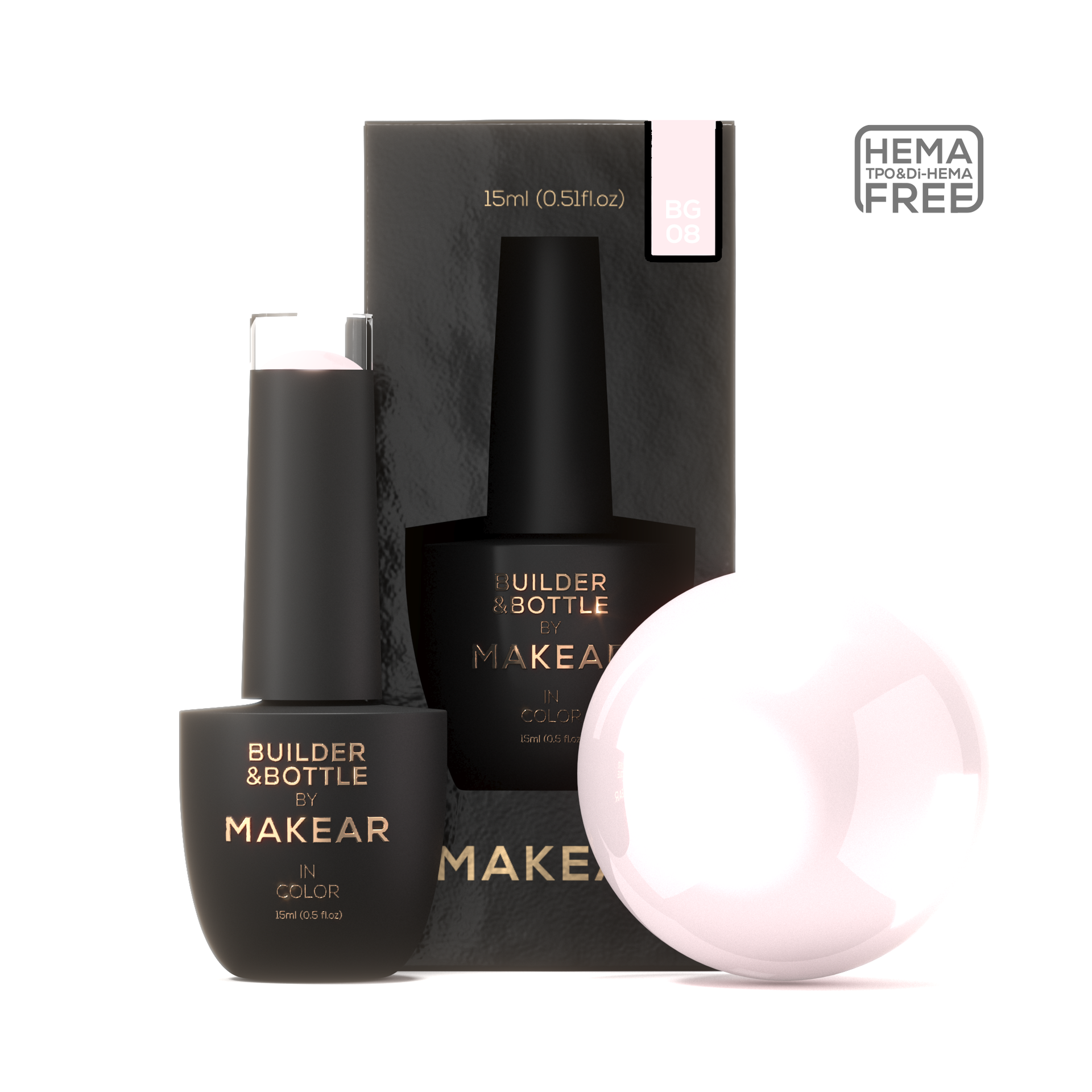 MAKEAR Builder&Bottle Base 15 ml - HEMA-FREE - BG08