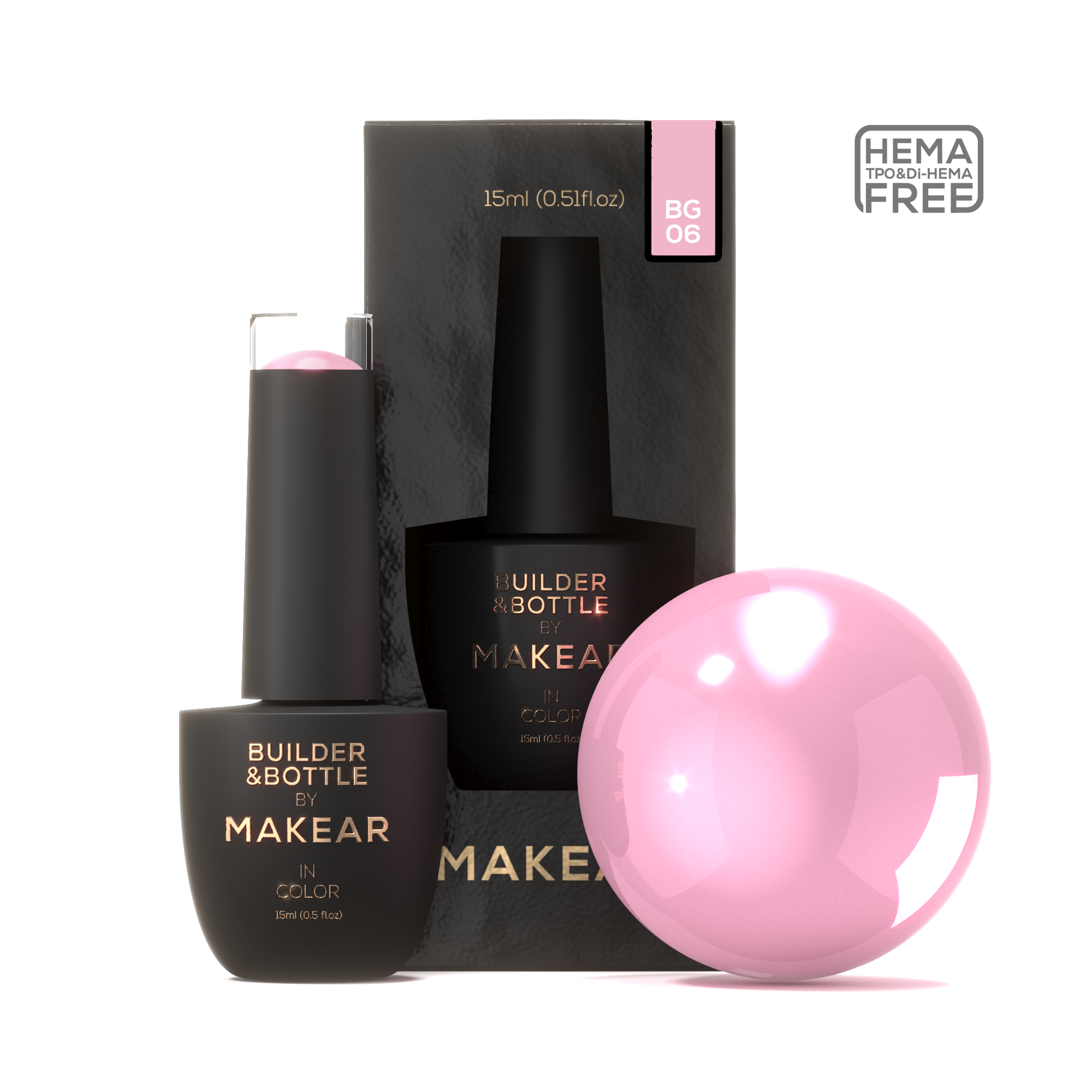 MAKEAR Builder&Bottle Base 15 ml - HEMA-FREE - BG06