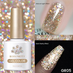 Born Pretty UV/LED gél lakk 10 ml - Fantasy Reflective Glitter GR05