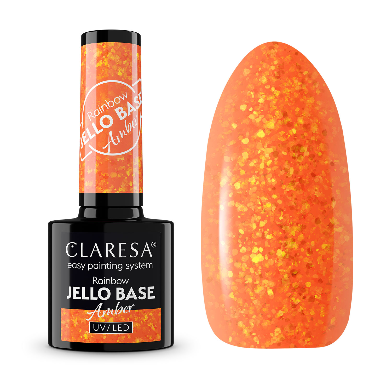 CLARESA UV/LED Rainbow Jello Base - Amber