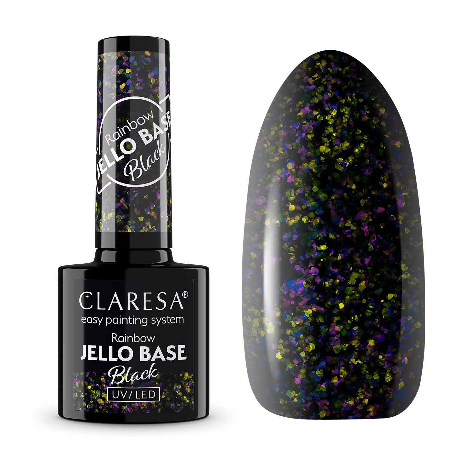 CLARESA UV/LED Rainbow Jello Base - Black