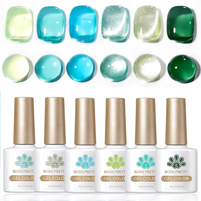 BORN PRETTY UV/LED gél lakk szett - Mint Manbo - 6x10 ml