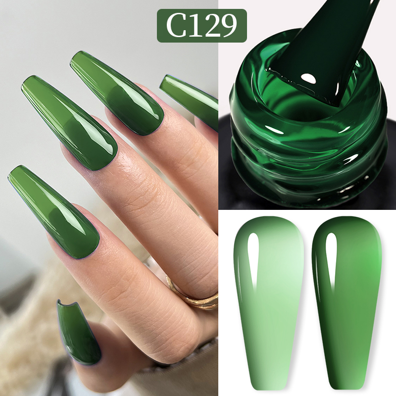 Born Pretty Pro UV/LED HEMA FREE gél lakk 15 ml - C129 - Jelly Hunter Green