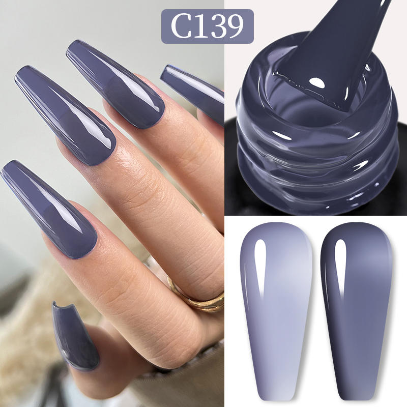 Born Pretty Pro UV/LED HEMA FREE gél lakk 15 ml - C139 - Jelly Deep Gray Blue