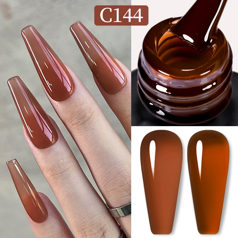 Born Pretty Pro UV/LED HEMA FREE gél lakk 15 ml - C144 - Jelly Brown