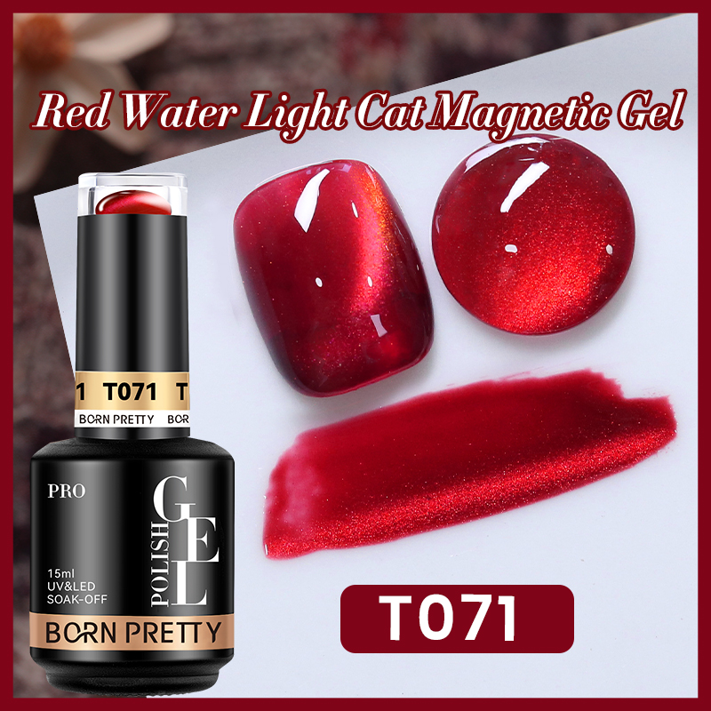 BORN PRETTY PRO UV/LED gél lakk 15 ml - T071 - Red Cat Magnetic Gel