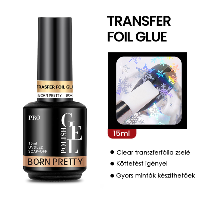 Born Pretty PRO - Transzferfólia ragasztó 15 ml