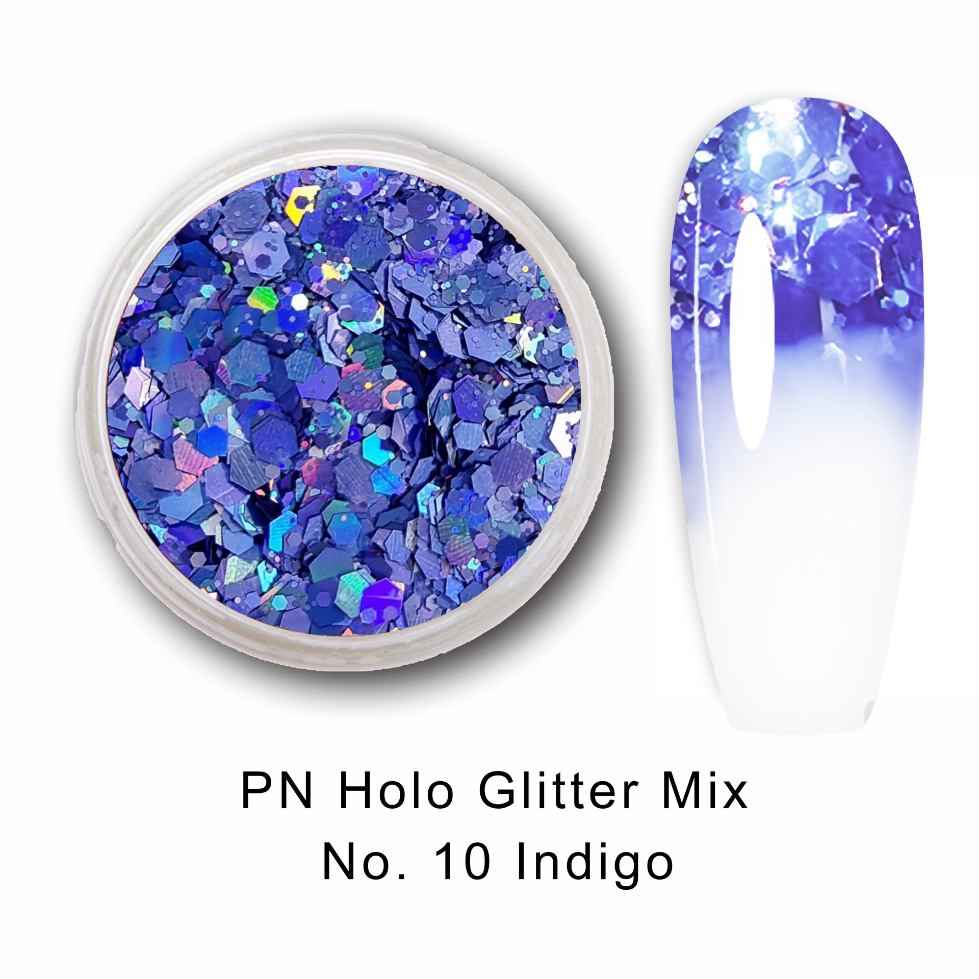 PN Holo glitter mix No.10 Indigo