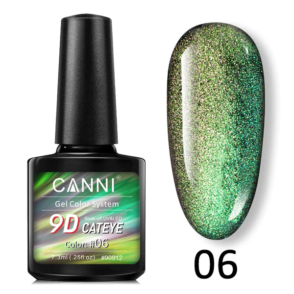 CANNI Cat Eye 9D gél lakk 06 - MACSKASZEM EFFEKT - 7.3 ml