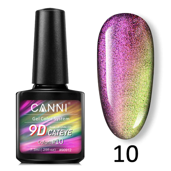 CANNI Cat Eye 9D gél lakk 10 - MACSKASZEM EFFEKT - 7.3 ml