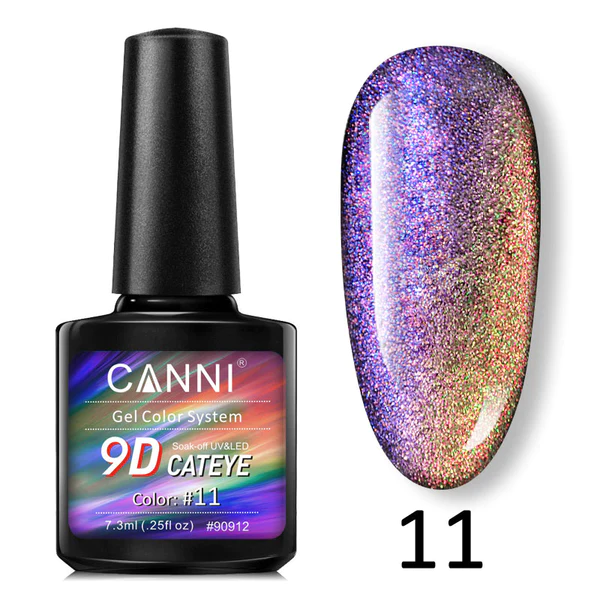 CANNI Cat Eye 9D gél lakk 11 - MACSKASZEM EFFEKT - 7.3 ml