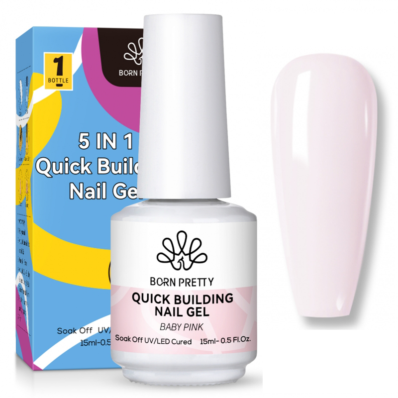 Born Pretty Quick Construction Nail Gel - 15ml - Baby Pink