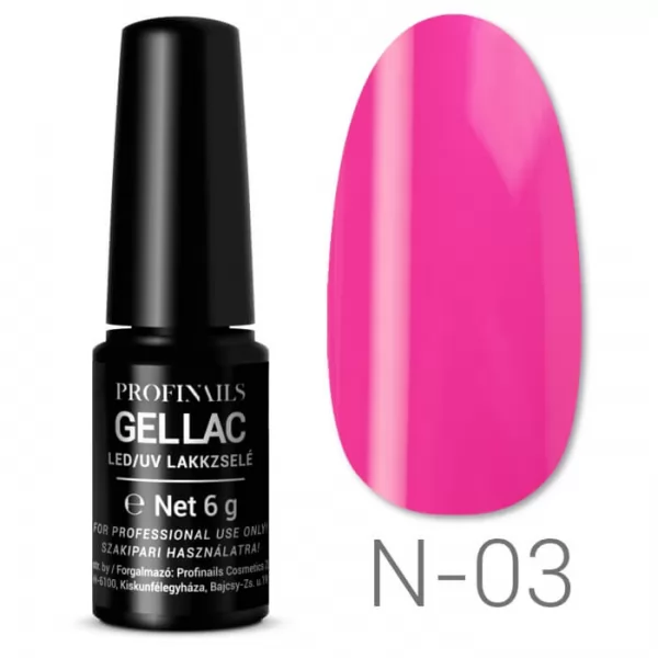 Profinails Gel Lac LED/UV lakkzselé 6gr Neon Collection No.N-03