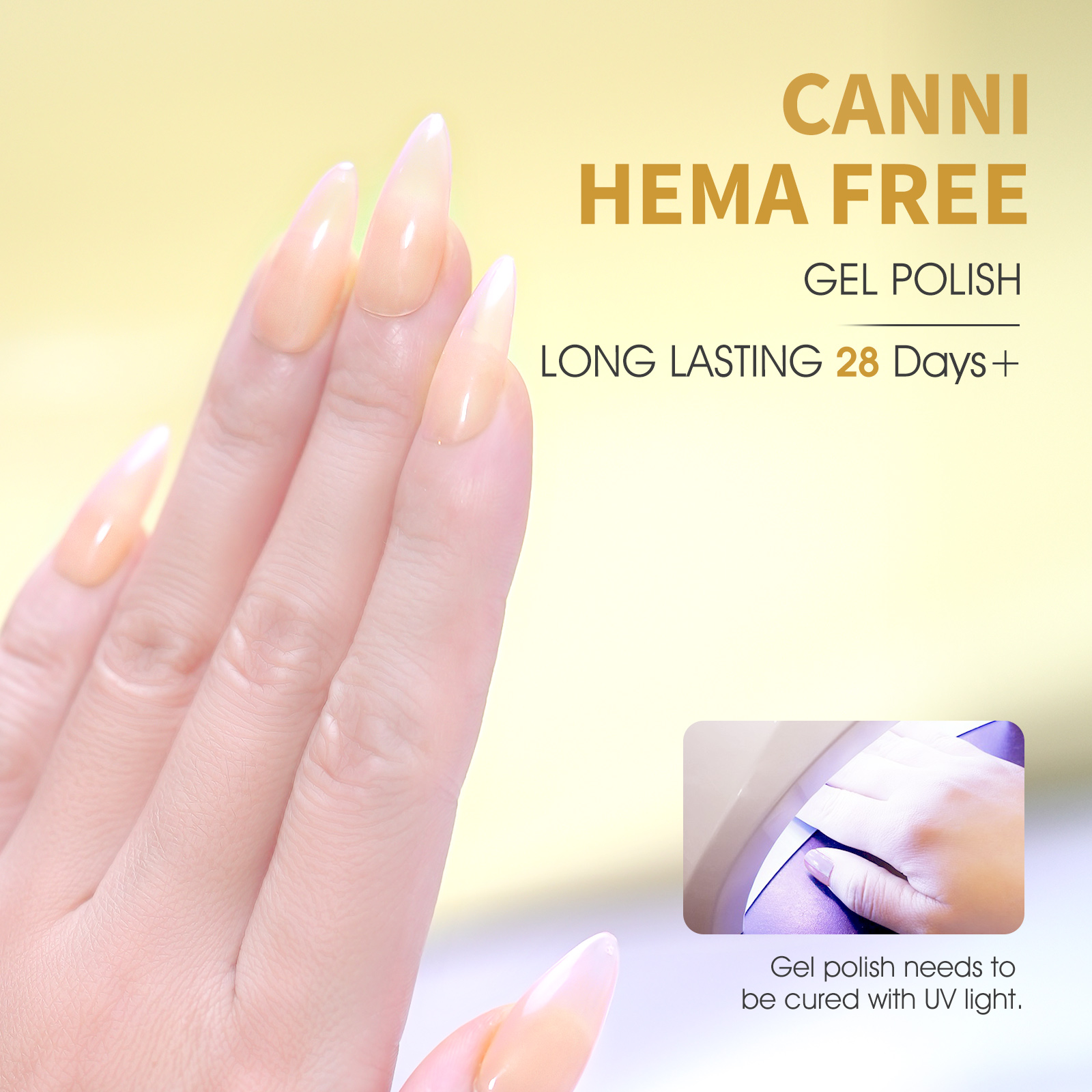 CANNI HEMA FREE UV/LED gél lakk 9ml No.9050