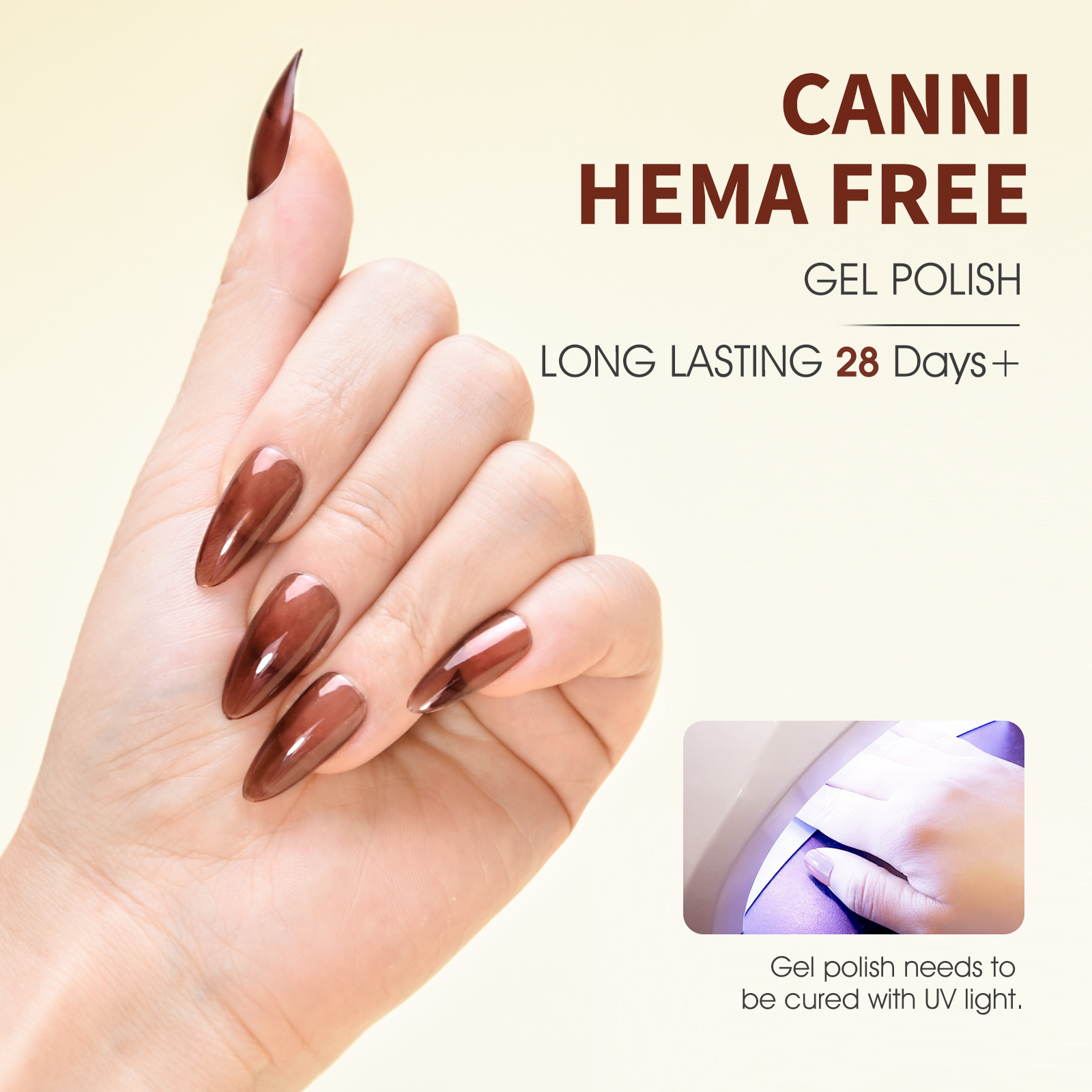 CANNI HEMA FREE UV/LED gél lakk 9ml No.9072