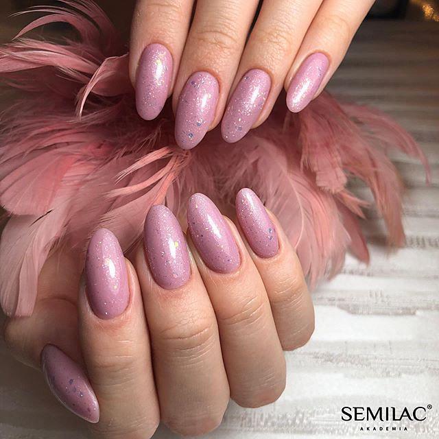 SEMILAC Extend 5in1 - 7 ml - No. 805 Glitter Dirty Nude Rose