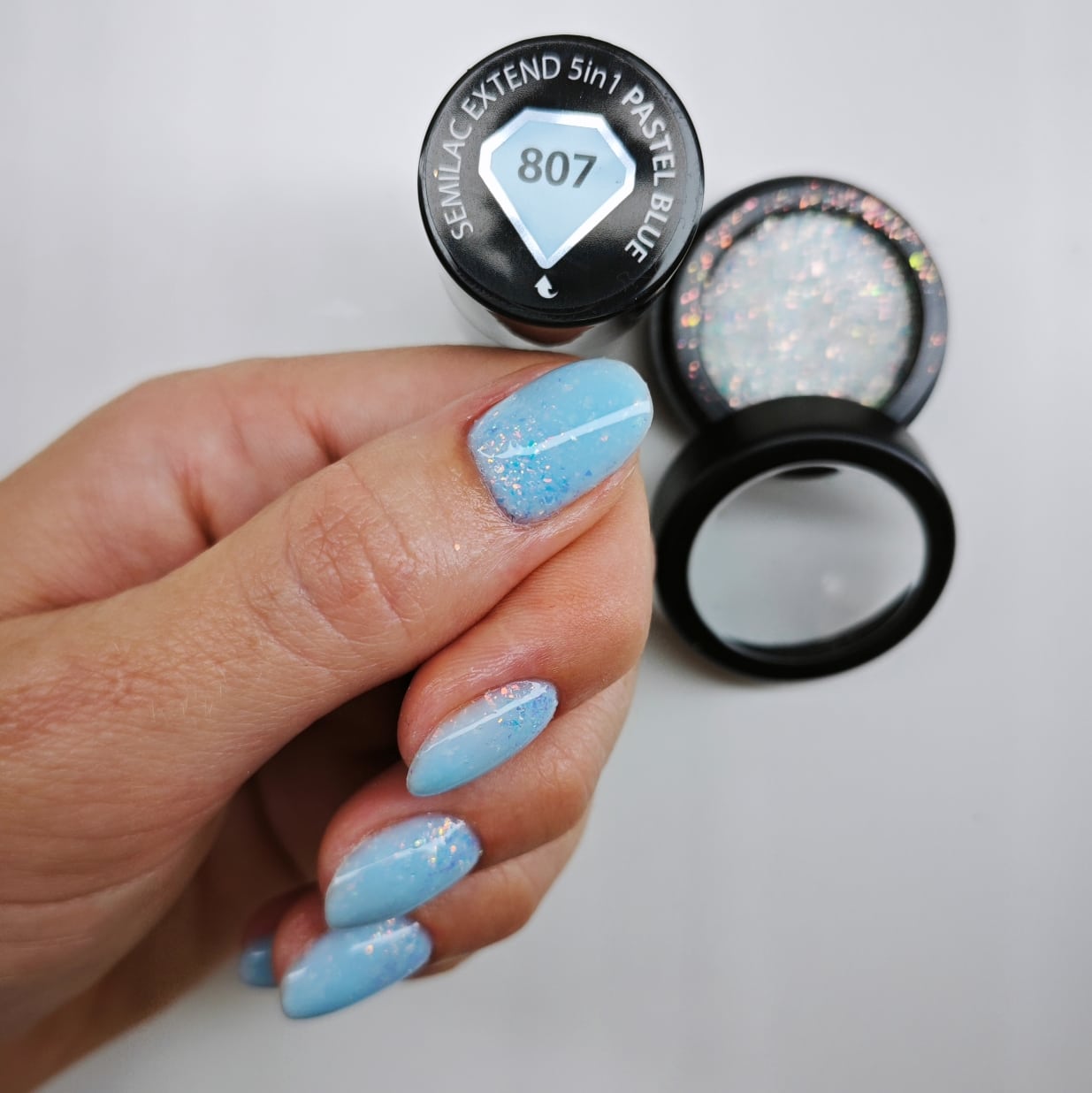 SEMILAC Extend 5in1 - 7 ml - No. 807 Pastel Blue