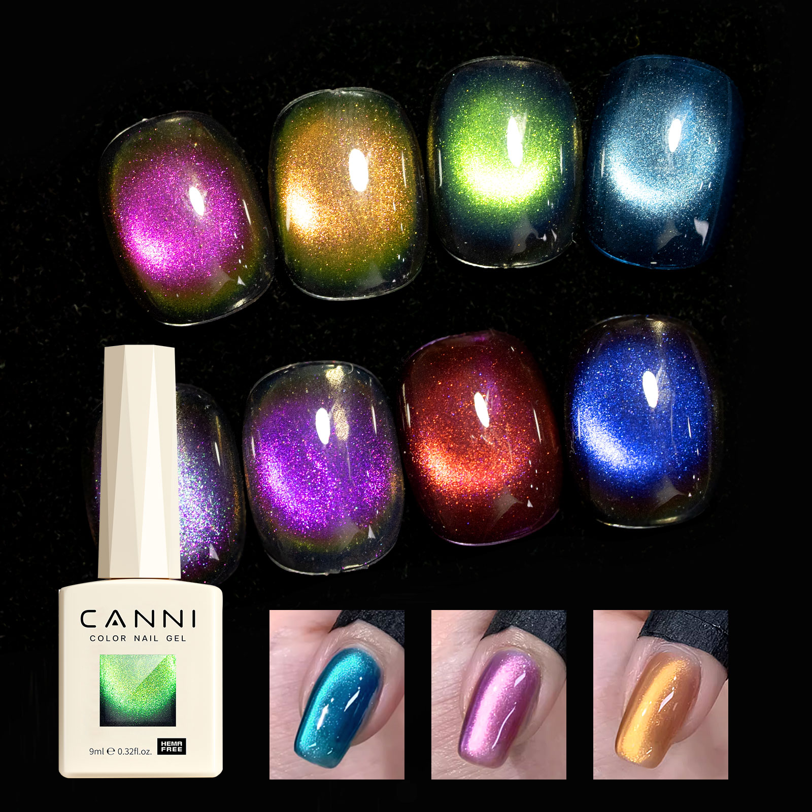 CANNI HEMA FREE  szett 8x9ml - Starry Sky Miracle Collection