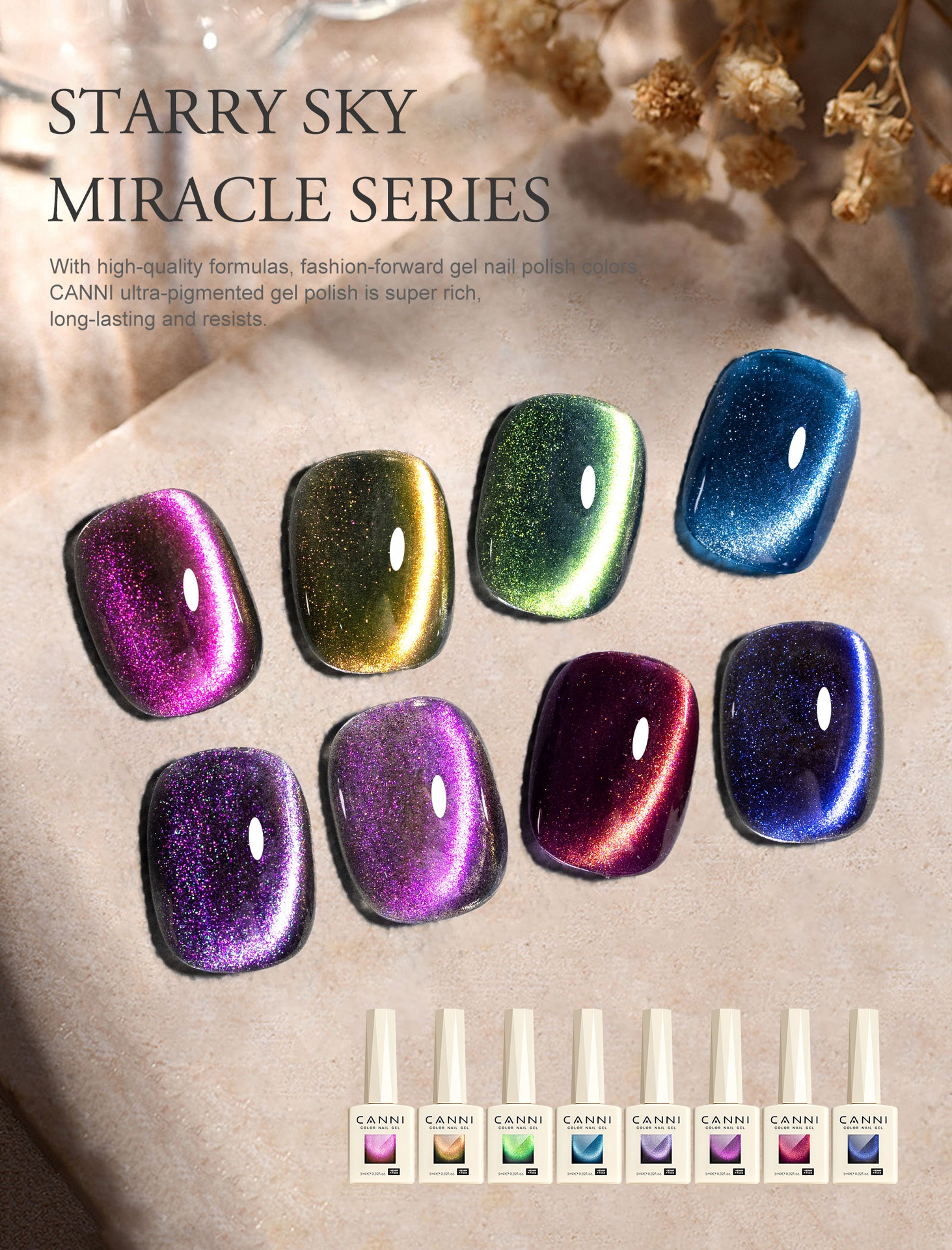 CANNI HEMA FREE  szett 8x9ml - Starry Sky Miracle Collection