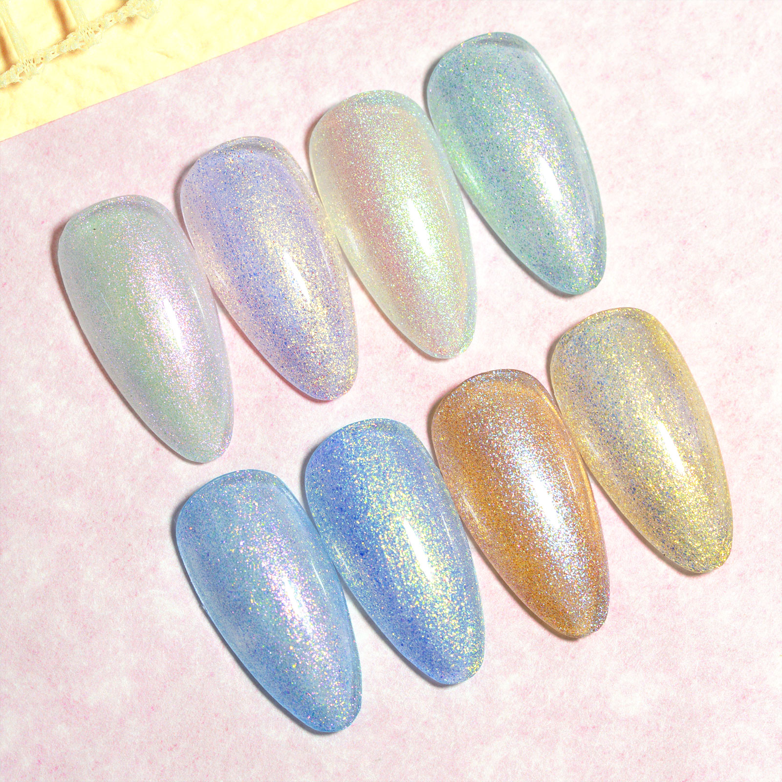 CANNI HEMA FREE  szett 8x9ml - Aurora Glitter Collection