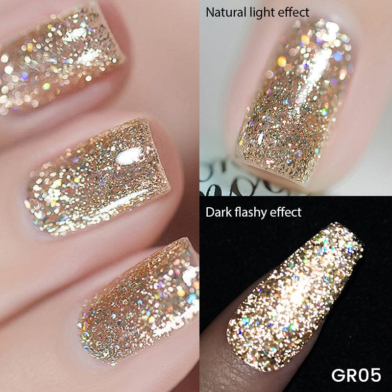 Born Pretty UV/LED gél lakk 10 ml - Fantasy Reflective Glitter GR05