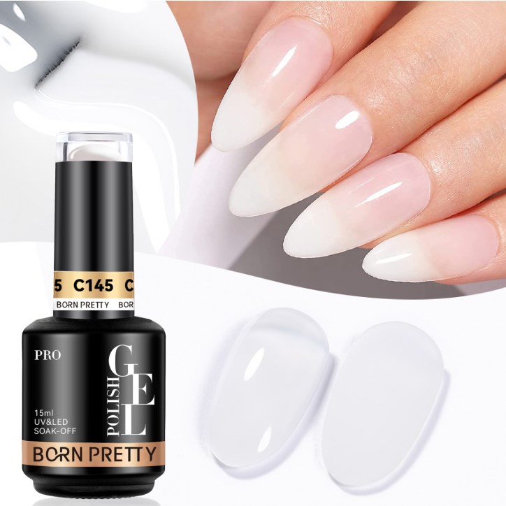 Born Pretty Pro UV/LED HEMA FREE gél lakk 15 ml - C145 - Milky White