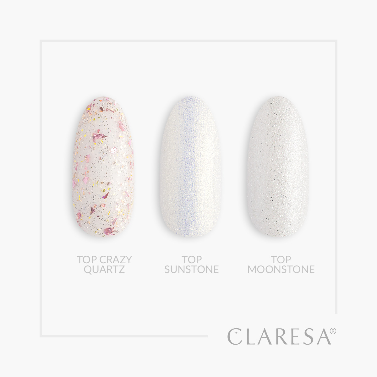 CLARESA UV/LED TOP No Wipe - Crazy Quartz - 5 g