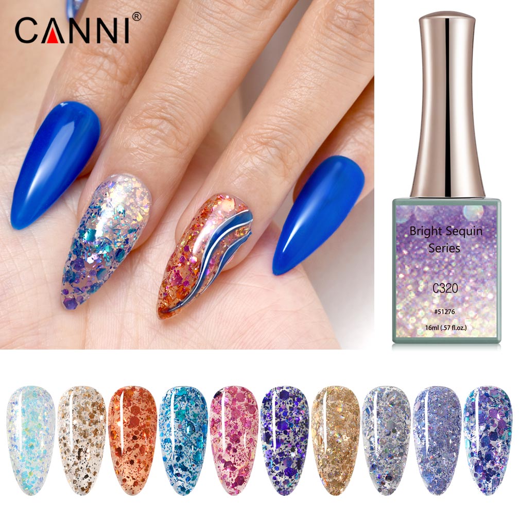 CANNI Bright Sequin Series UV/LED gél lakk 16 ml No.C316