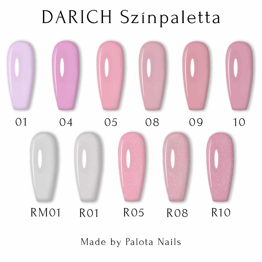 DARICH Extension Gel utántöltő 30 ml No.01 Milky Pink